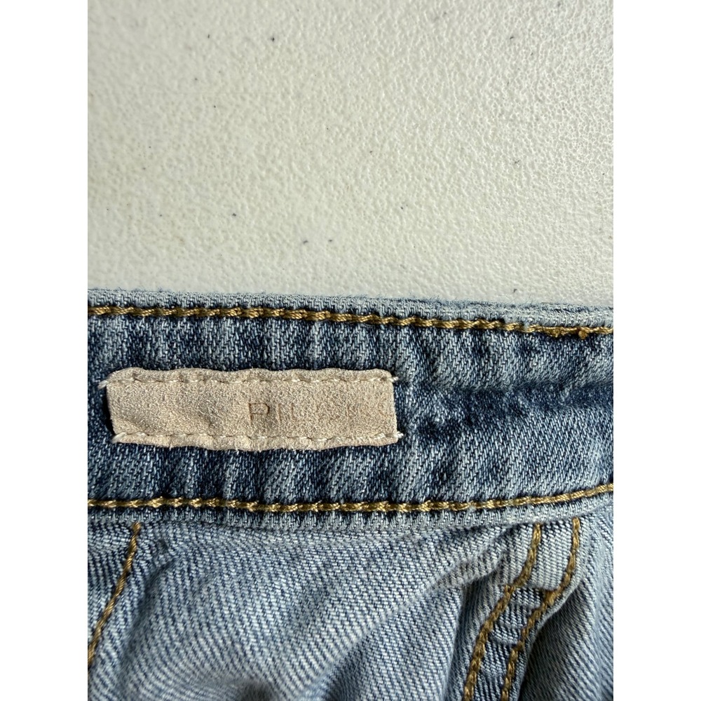 Pilcro Anthropologie Womens 26 Wide Leg Barrel Jeans High Rise Light Wash Crop - Picture 7 of 16